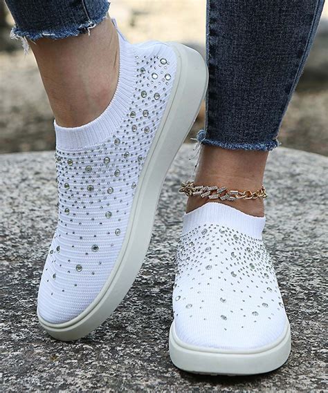 bling white sneakers women.